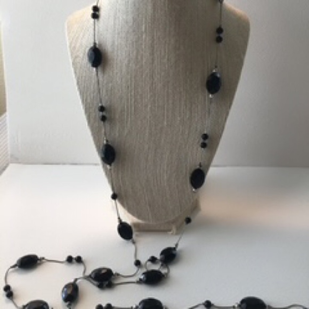 Sophisticated Black Beaded Necklace
